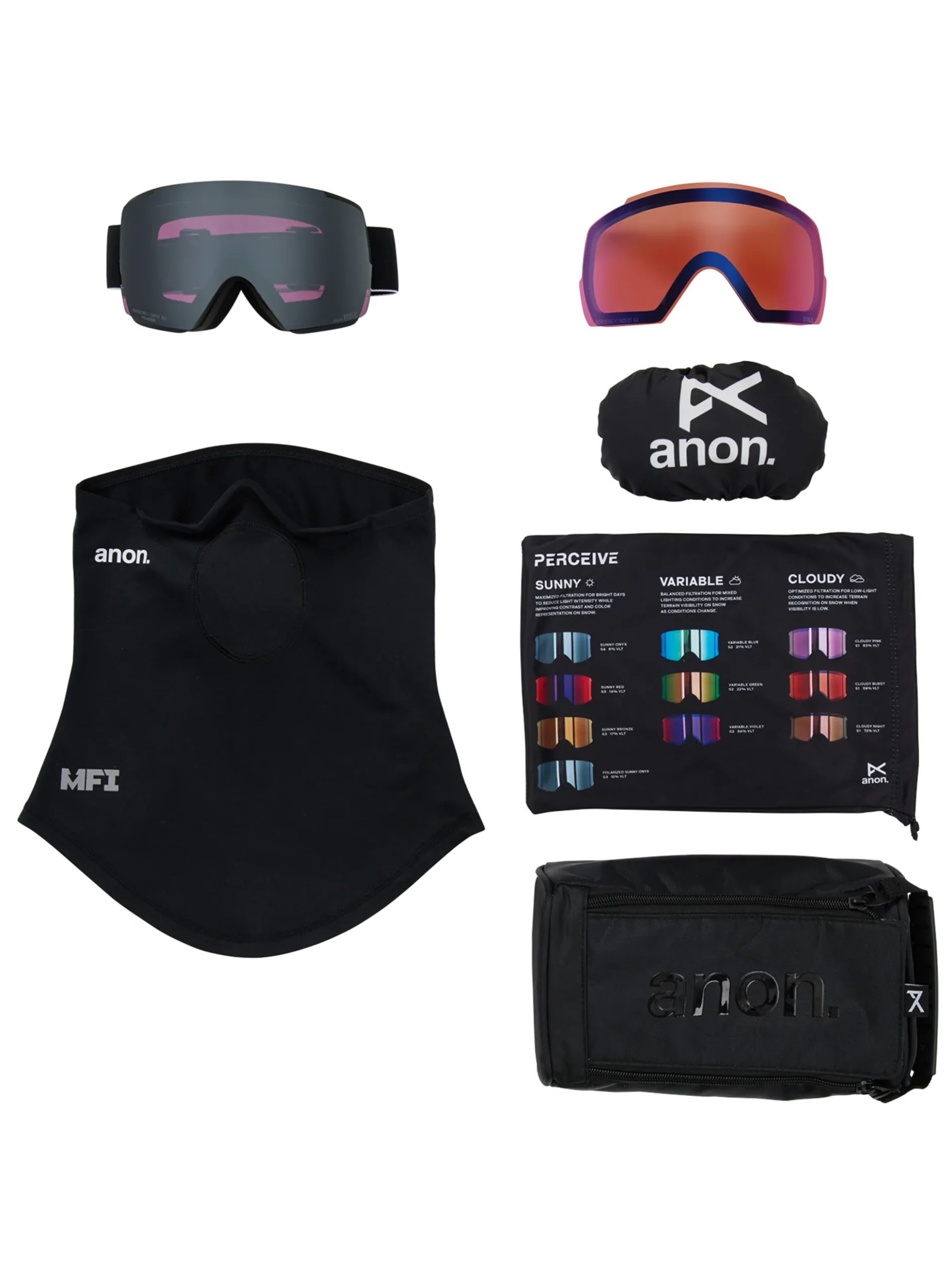 Anon M5S Brille + polarisiertes Perceive Brillenglas
