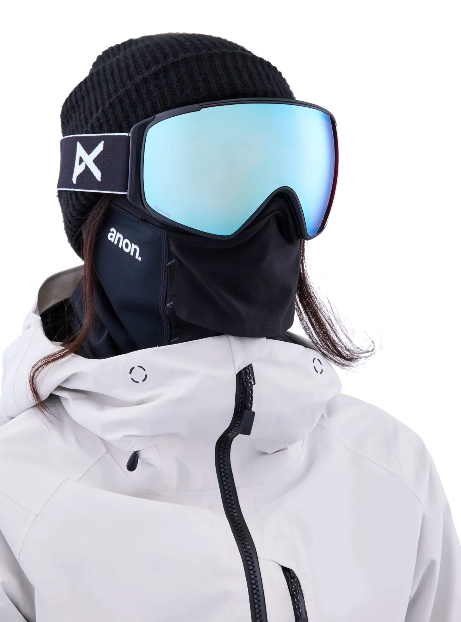 Anon M4S Low Bridge Fit Brille (torisch) + Zusatzbrillenglas + MFI® Face Mask