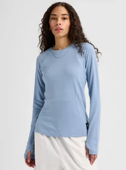 Damen Merino Blend Midweight Base Layer Crew