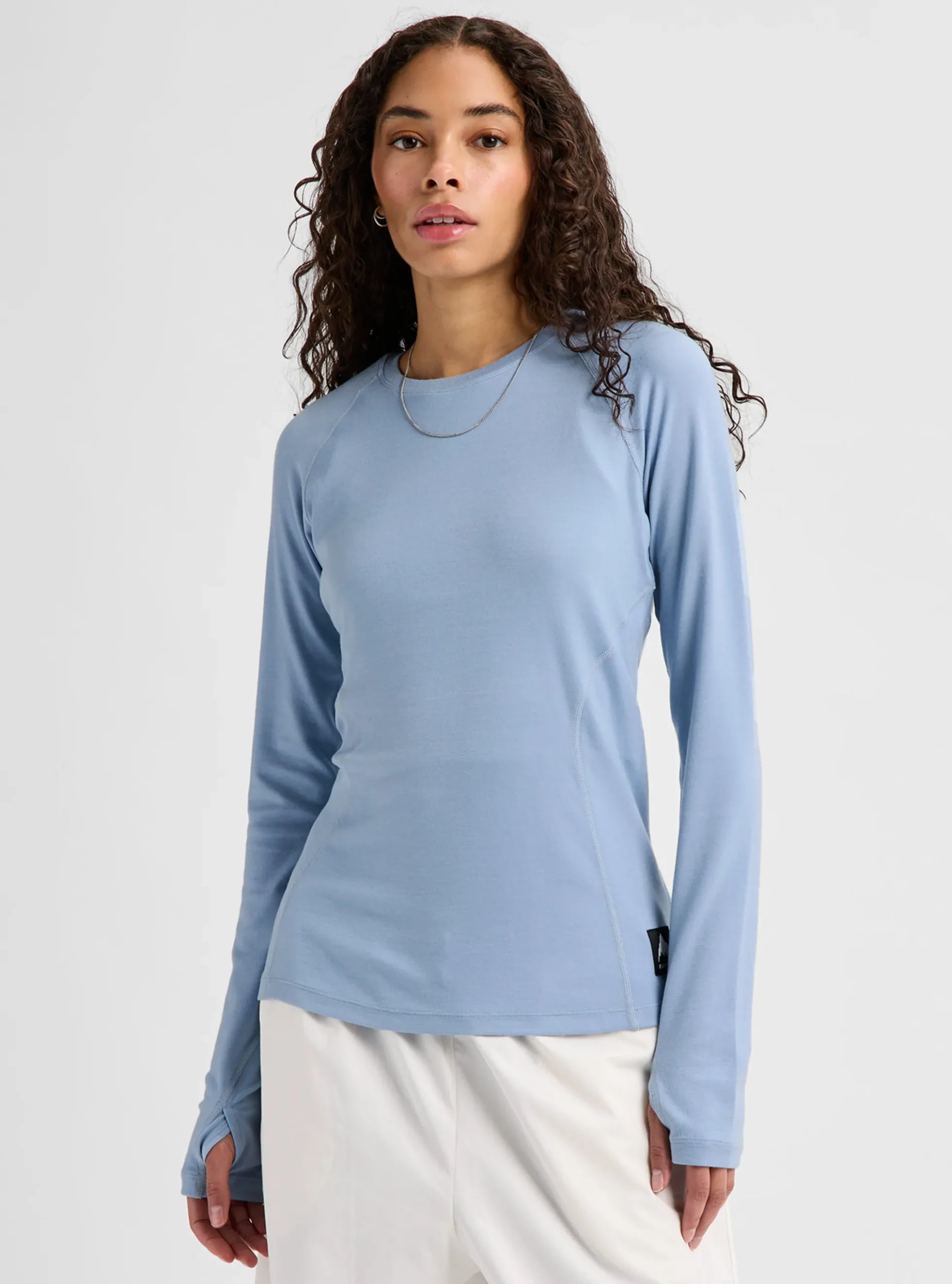 Damen Merino Blend Midweight Base Layer Crew